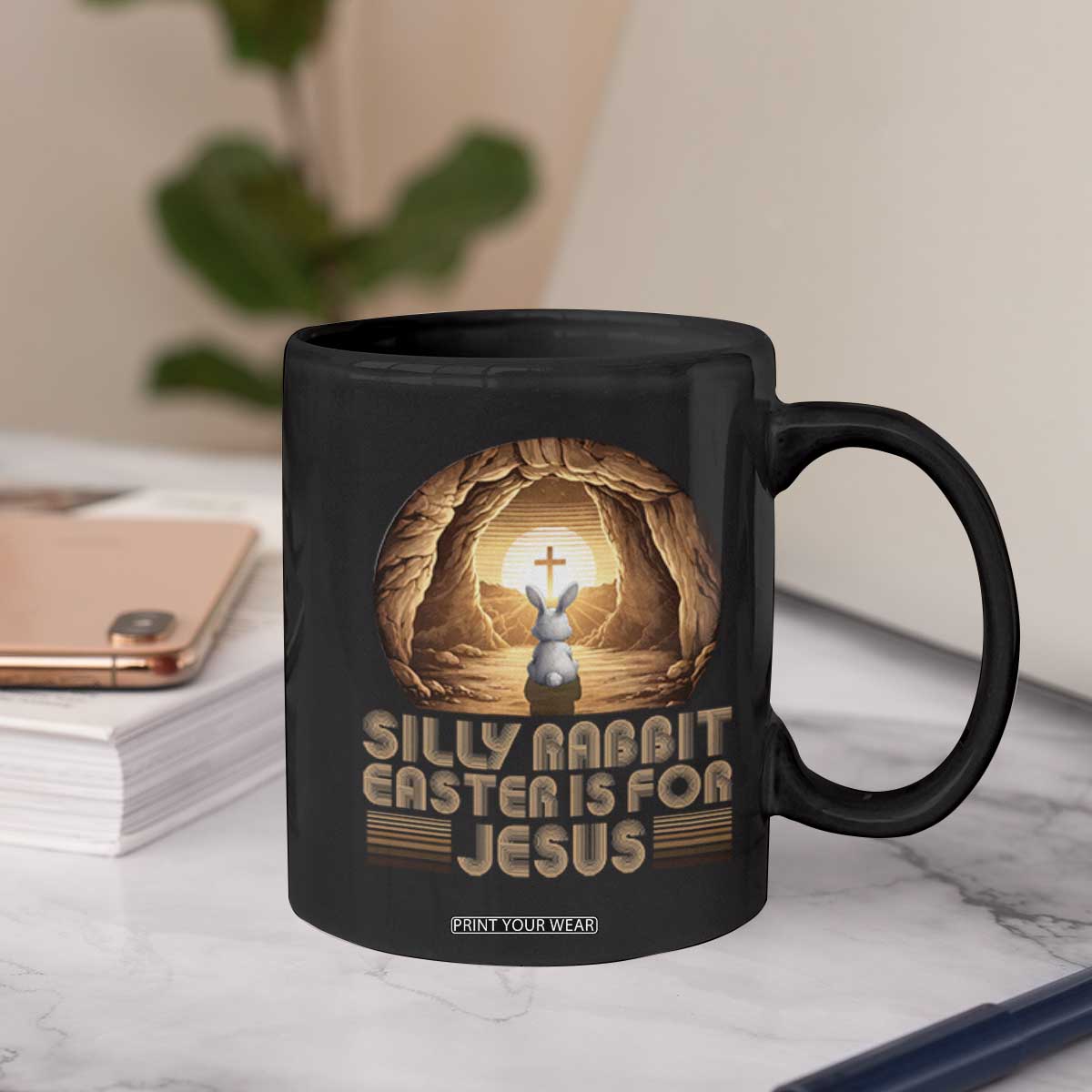Silly Rabbit Easter Is For Jesus Coffee Mug Christian Jesus Easter TS14 Print Your Wear
