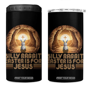 Silly Rabbit Easter Is For Jesus 4 in 1 Can Cooler Tumbler Christian Jesus Easter TS14 One Size: 16 oz Black Print Your Wear