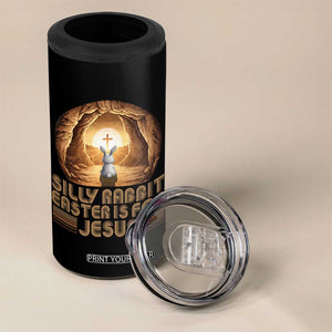 Silly Rabbit Easter Is For Jesus 4 in 1 Can Cooler Tumbler Christian Jesus Easter TS14 Print Your Wear
