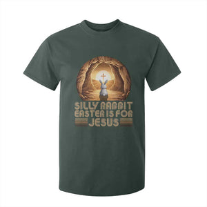 Silly Rabbit Easter Is For Jesus T Shirt For Kid Christian Jesus Easter TS14 Dark Forest Green Print Your Wear