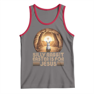 Silly Rabbit Easter Is For Jesus Tank Top Christian Jesus Easter TS14 Deep Heather Red Print Your Wear