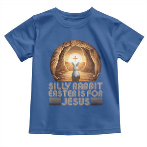 Silly Rabbit Easter Is For Jesus Toddler T Shirt Christian Jesus Easter TS14 Royal Blue Print Your Wear