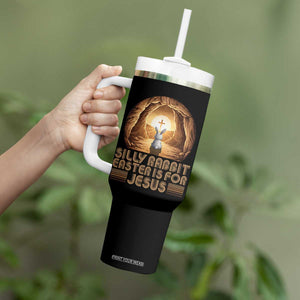 Silly Rabbit Easter Is For Jesus Tumbler With Handle Christian Jesus Easter TS14 Print Your Wear