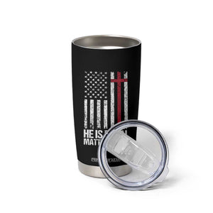He Is Rise Tumbler Cup Christian American Flag Easter Bible Verse TS14 Print Your Wear