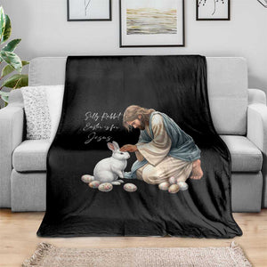 Silly Rabbit Easter Is For Jesus Throw Blanket Christian Easter Religious TS14 Print Your Wear