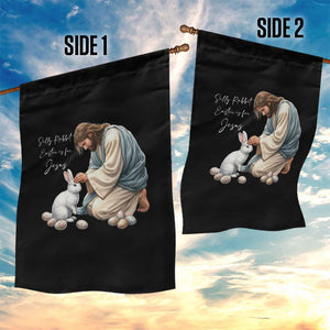 Silly Rabbit Easter Is For Jesus Garden Flag Christian Easter Religious TS14 Print Your Wear