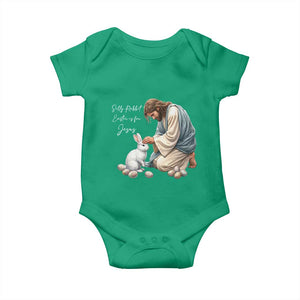 Silly Rabbit Easter Is For Jesus Baby Onesie Christian Easter Religious TS14 Irish Green Print Your Wear