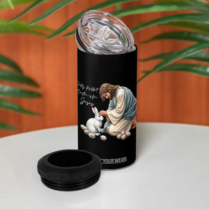 Silly Rabbit Easter Is For Jesus 4 in 1 Can Cooler Tumbler Christian Easter Religious TS14 Print Your Wear