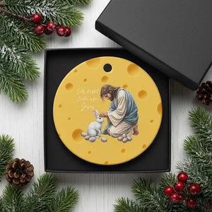 Silly Rabbit Easter Is For Jesus Ceramic Ornament Christian Easter Religious TS14 1pc Yellow Cheese Print Your Wear