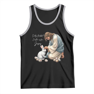Silly Rabbit Easter Is For Jesus Tank Top Christian Easter Religious TS14 Black Athletic Heather Print Your Wear