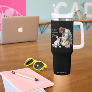 Silly Rabbit Easter Is For Jesus Tumbler With Handle Christian Easter Religious TS14 Print Your Wear