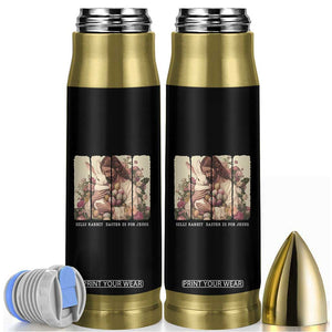 Silly Rabbit Easter Is For Jesus Bullet Tumbler Christian Jeusus Floral Easter TS14 Black Print Your Wear