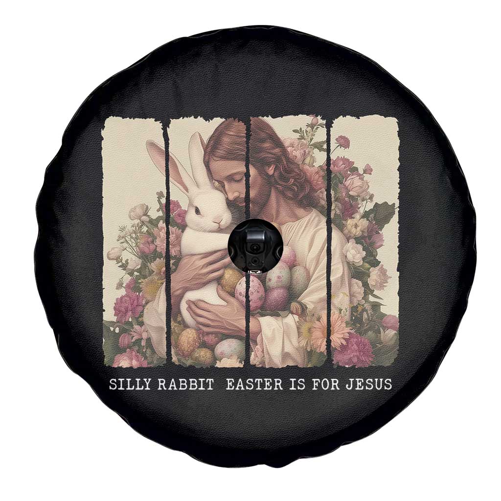 Silly Rabbit Easter Is For Jesus Spare Tire Cover Christian Jeusus Floral Easter TS14 Print Your Wear