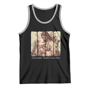 Silly Rabbit Easter Is For Jesus Tank Top Christian Jeusus Floral Easter TS14 Black Athletic Heather Print Your Wear
