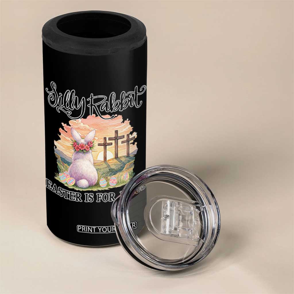 Silly Rabbit Easter Is For Jesus 4 in 1 Can Cooler Tumbler Christian Easter TS14 Print Your Wear