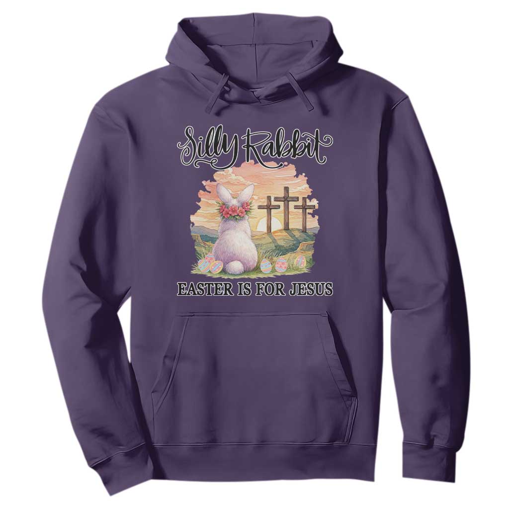 Silly Rabbit Easter Is For Jesus Hoodie Christian Easter TS14 Purple Print Your Wear