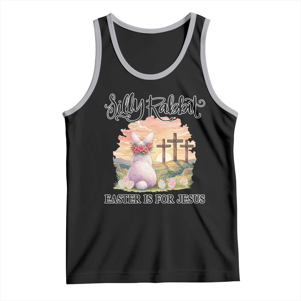 Silly Rabbit Easter Is For Jesus Tank Top Christian Easter TS14 Black Athletic Heather Print Your Wear