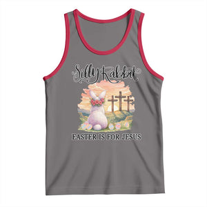 Silly Rabbit Easter Is For Jesus Tank Top Christian Easter TS14 Deep Heather Red Print Your Wear