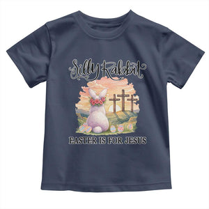 Silly Rabbit Easter Is For Jesus Toddler T Shirt Christian Easter TS14 Navy Print Your Wear