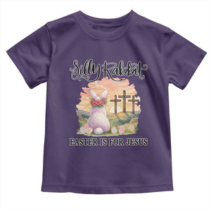 Silly Rabbit Easter Is For Jesus Toddler T Shirt Christian Easter TS14 Purple Print Your Wear