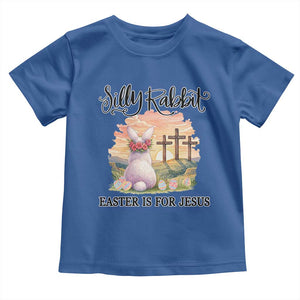 Silly Rabbit Easter Is For Jesus Toddler T Shirt Christian Easter TS14 Royal Blue Print Your Wear