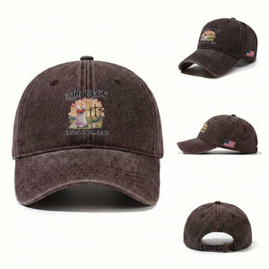 Silly Rabbit Easter Is For Jesus Washed Cotton Baseball Cap Christian Easter TS14 Washed Cap Universal Fit Dark Brown Print Your Wear