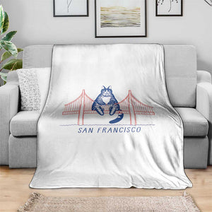 Funny Cat San Francisco Golden Gate Throw Blanket TS14 Print Your Wear