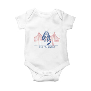 Funny Cat San Francisco Golden Gate Baby Onesie TS14 White Print Your Wear