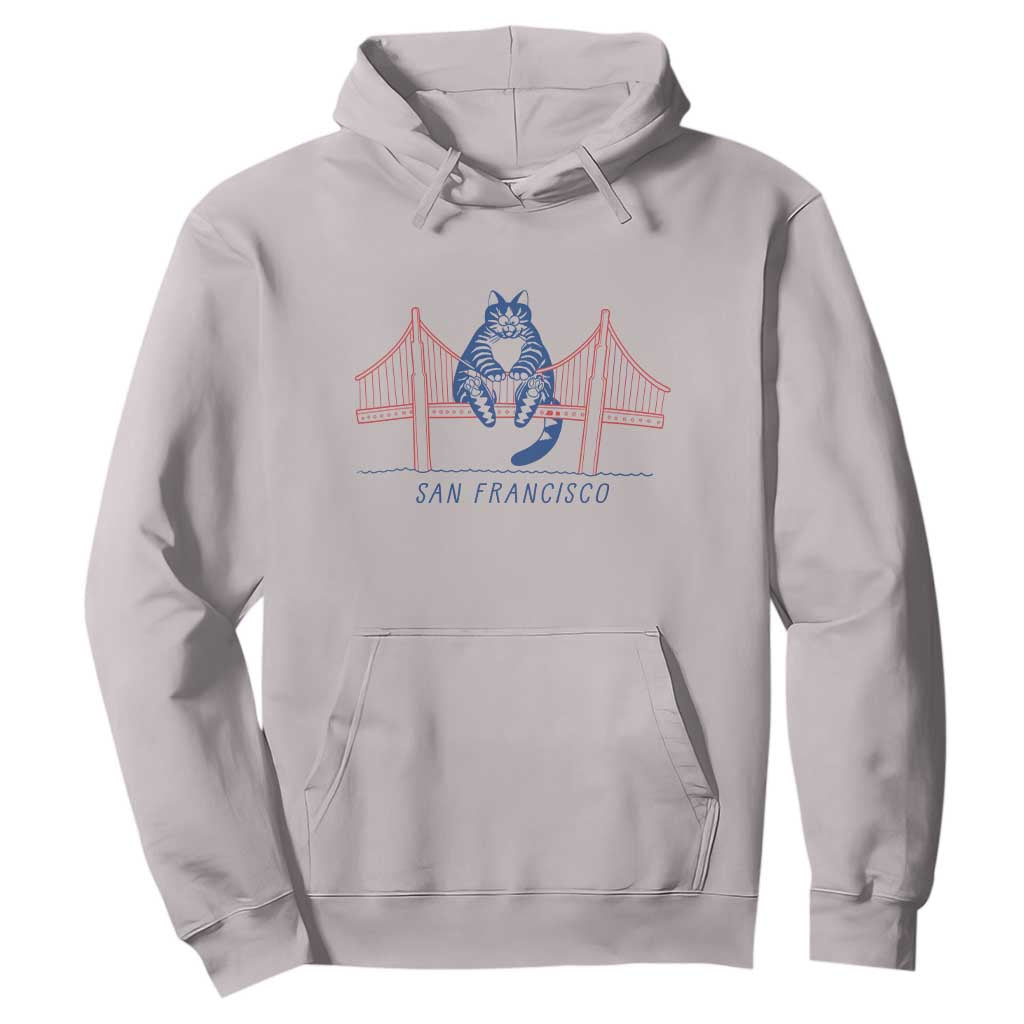 Funny Cat San Francisco Golden Gate Hoodie TS14 Ice Gray Print Your Wear