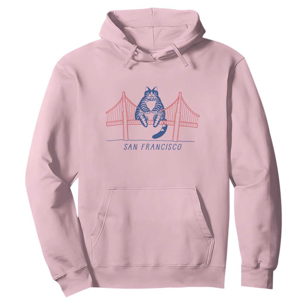 Funny Cat San Francisco Golden Gate Hoodie TS14 Light Pink Print Your Wear