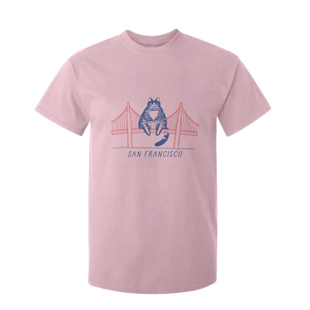 Funny Cat San Francisco Golden Gate T Shirt For Kid TS14 Light Pink Print Your Wear
