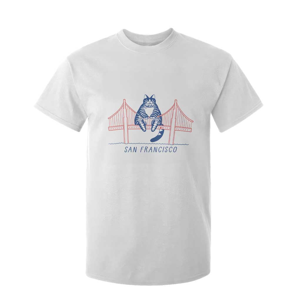 Funny Cat San Francisco Golden Gate T Shirt For Kid TS14 White Print Your Wear