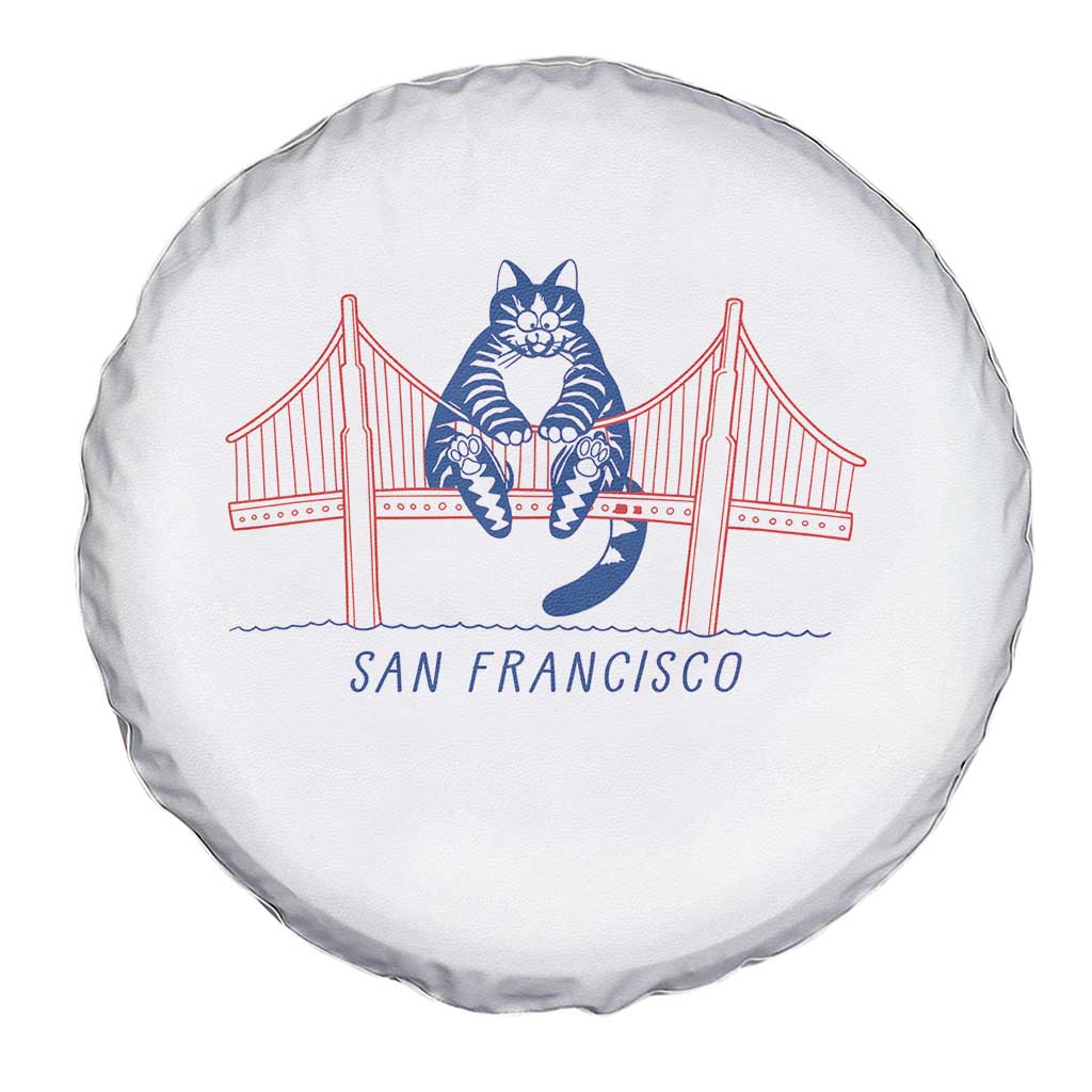 Funny Cat San Francisco Golden Gate Spare Tire Cover TS14 Print Your Wear