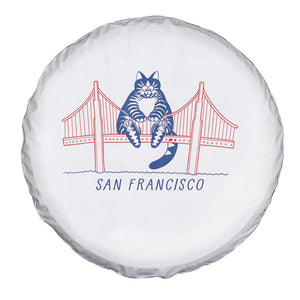 Funny Cat San Francisco Golden Gate Spare Tire Cover TS14 Print Your Wear