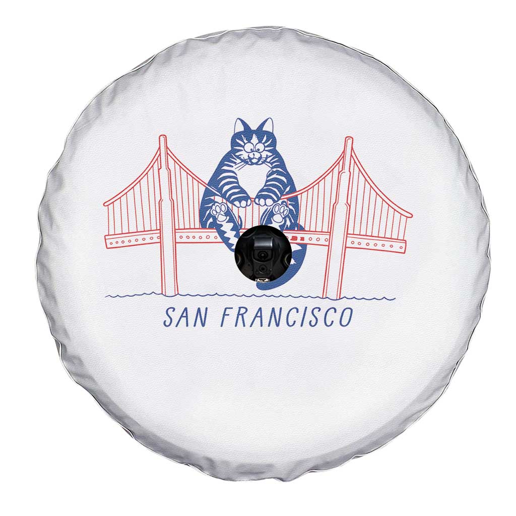 Funny Cat San Francisco Golden Gate Spare Tire Cover TS14 Print Your Wear