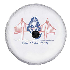 Funny Cat San Francisco Golden Gate Spare Tire Cover TS14 Print Your Wear