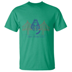 Funny Cat San Francisco Golden Gate T Shirt TS14 Irish Green Print Your Wear