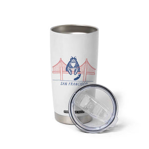 Funny Cat San Francisco Golden Gate Tumbler Cup TS14 Print Your Wear