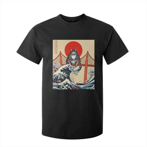 San Francisco Cat T Shirt For Kid Vintage Japanese Anime Kawaii Cat Sunset TS14 Black Print Your Wear