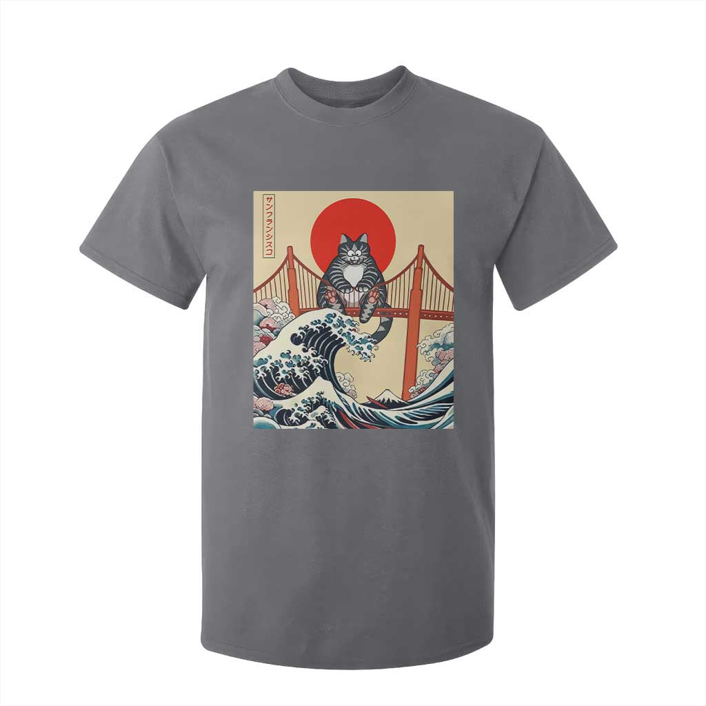 San Francisco Cat T Shirt For Kid Vintage Japanese Anime Kawaii Cat Sunset TS14 Charcoal Print Your Wear