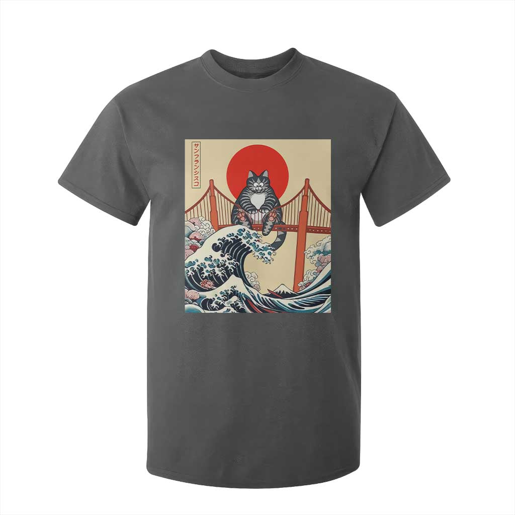 San Francisco Cat T Shirt For Kid Vintage Japanese Anime Kawaii Cat Sunset TS14 Dark Heather Print Your Wear