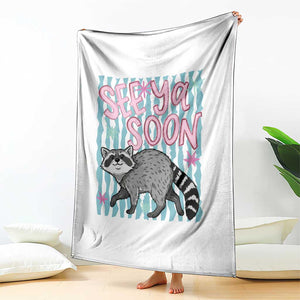 See Ya Soon Raccoon Throw Blanket Funny Last Day of School TS14 Print Your Wear