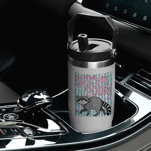 See Ya Soon Raccoon Flip Straw Tumbler Funny Last Day of School TS14 Print Your Wear