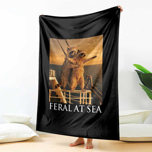 Vintage Feral At Sea Cruise Throw Blanket Funny Raccoon Parody Movie TS14 Print Your Wear