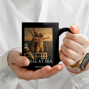 Vintage Feral At Sea Cruise Coffee Mug Funny Raccoon Parody Movie TS14 Print Your Wear
