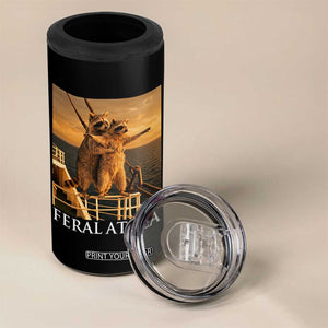 Vintage Feral At Sea Cruise 4 in 1 Can Cooler Tumbler Funny Raccoon Parody Movie TS14 Print Your Wear