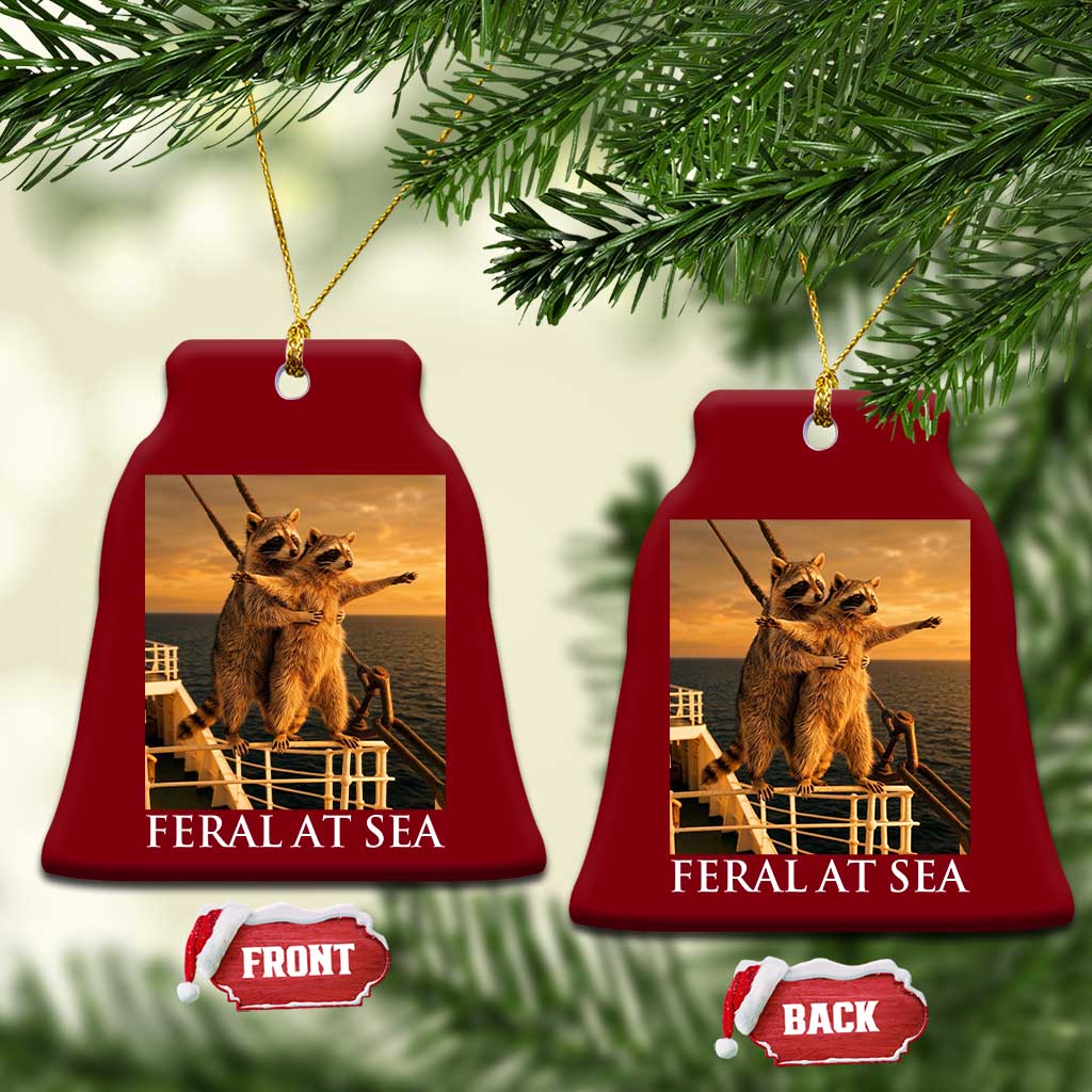 Vintage Feral At Sea Cruise Ceramic Ornament Funny Raccoon Parody Movie TS14 Print Your Wear