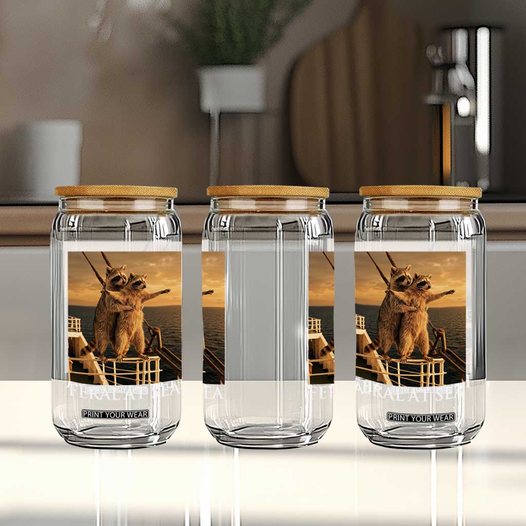 Vintage Feral At Sea Cruise Glass Can Funny Raccoon Parody Movie TS14 Print Your Wear