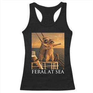 Vintage Feral At Sea Cruise Racerback Tank Top Funny Raccoon Parody Movie TS14 Black Print Your Wear