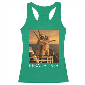 Vintage Feral At Sea Cruise Racerback Tank Top Funny Raccoon Parody Movie TS14 Irish Green Print Your Wear